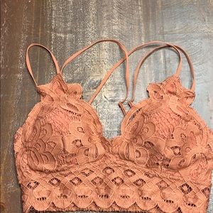 Wishlist Lace Bralette in Rust